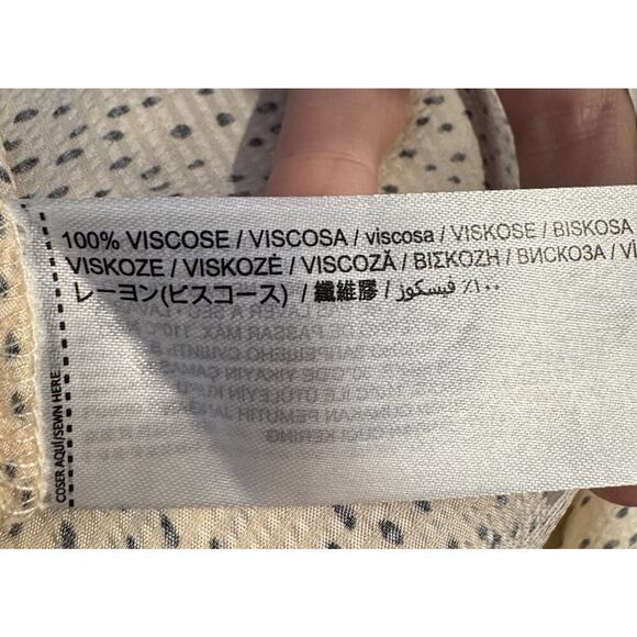 Mango MNG Women’s Size Large Satin Midi Skirt Pull On Elastic Waist Print - Picture 6 of 6